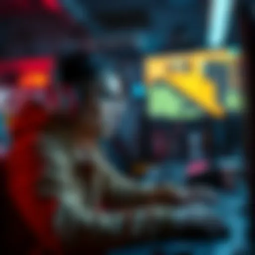 A person researching resources for gaming addiction support in Texas