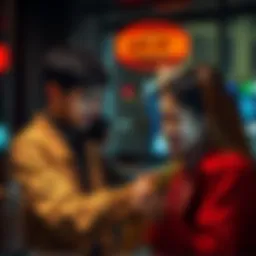 A supportive friend helps another person break free from gambling apps, showing care and guidance.