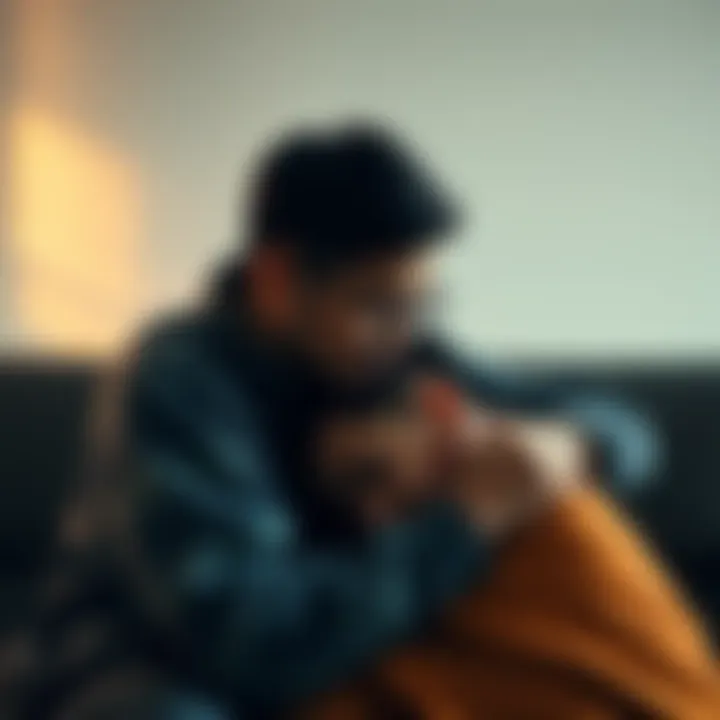 A person comforting a friend in need, symbolizing emotional support and connection during tough times.