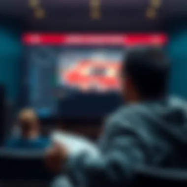 A frustrated bettor stares at a screen showing game highlights while holding a ticket for a Spurs bet.