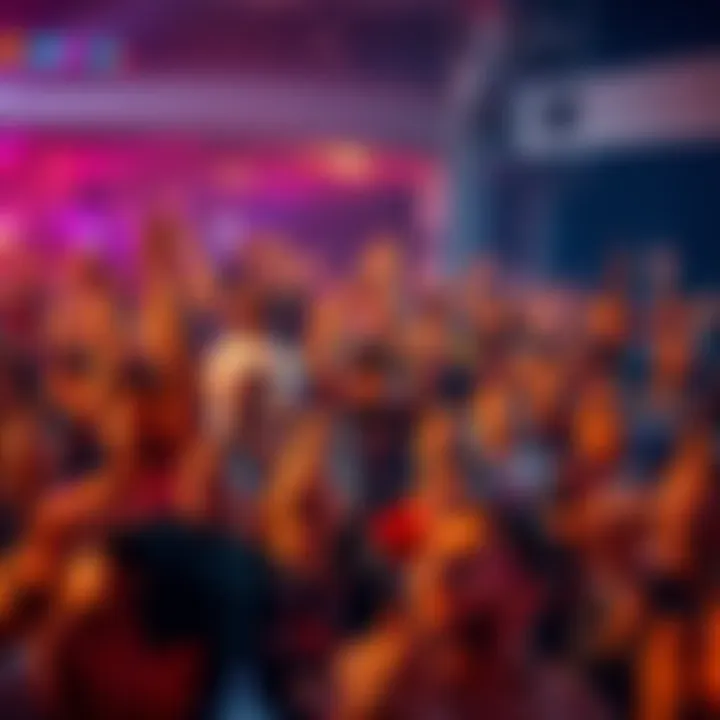 A crowd of people reacting with shock and excitement at a recent event, showcasing various expressions of surprise and engagement.