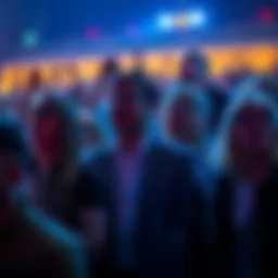 A group of people showing shock and disbelief upon hearing surprising news at an event