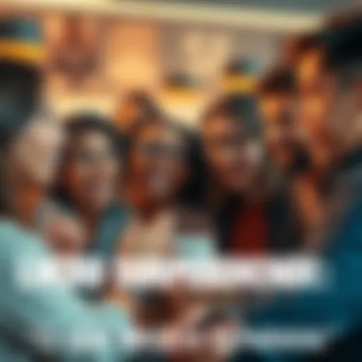 A group of people looking amazed while talking about unexpected profits in a lively discussion.