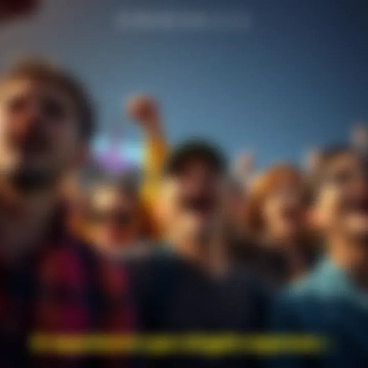 Group of people showing surprise and excitement at an unusual experience