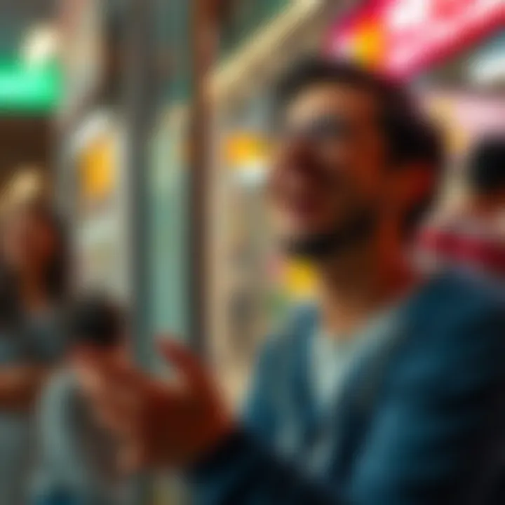 A person laughing at a funny situation in everyday life, showcasing unexpected joy and humor.