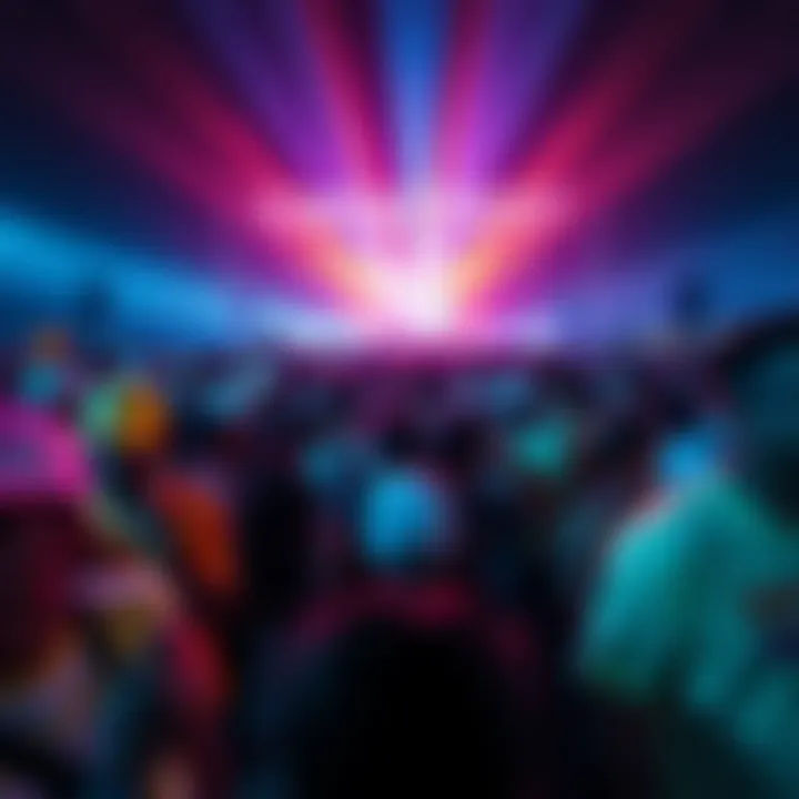 Sweatfest Event Atmosphere Crowd enjoying the Sweatfest event with colorful outfits and lively energy