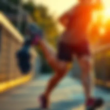 A person sweating while running outdoors, illustrating the body's natural cooling process.