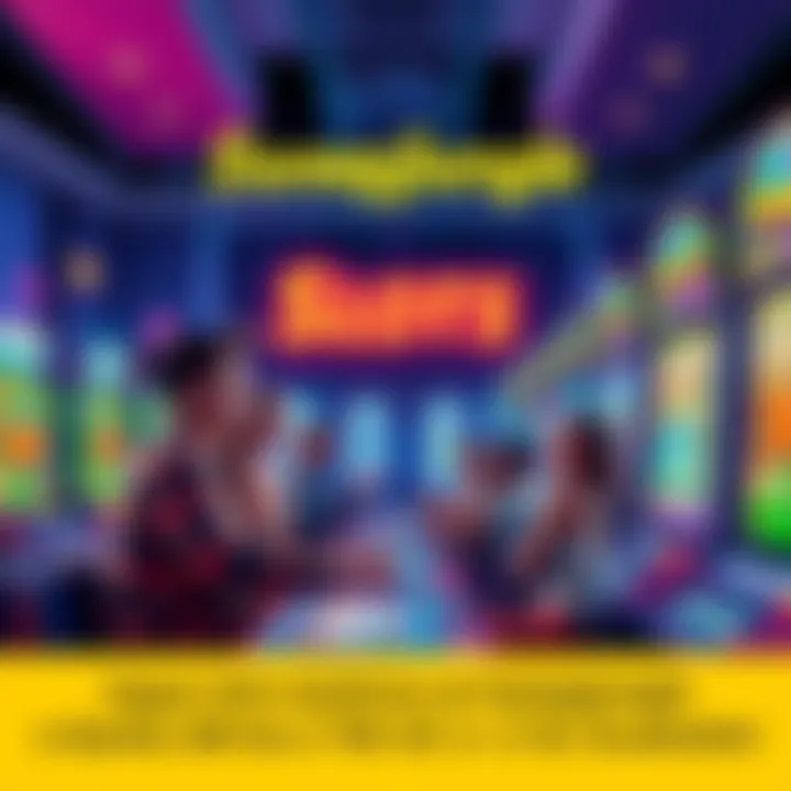 Players enjoying a fun gaming session with colorful slot machines at SweepJungle