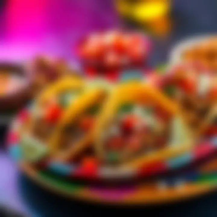 A vibrant plate of tacos with toppings, celebrating Taco Tuesday