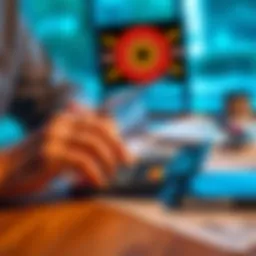 A person calculating taxes, showing winnings and losses from gambling, with a calculator and tax forms on a table.