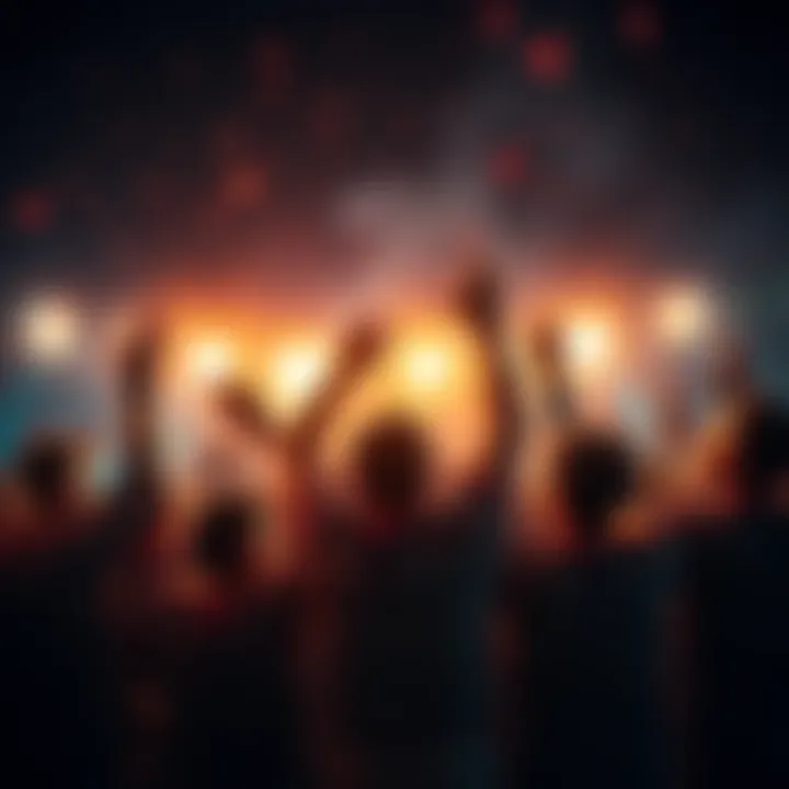 A group of people cheering with joy after a victory, showing hope and excitement.