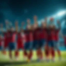 A sports team celebrates a financial gain despite losing the game, showing excitement and teamwork.