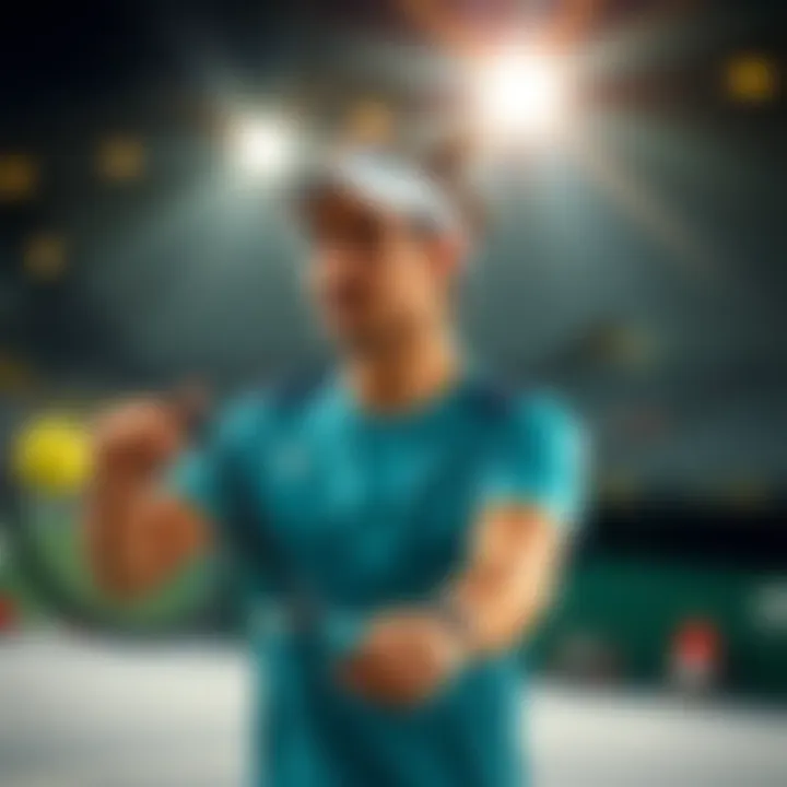 Zarazua playing tennis during a live match