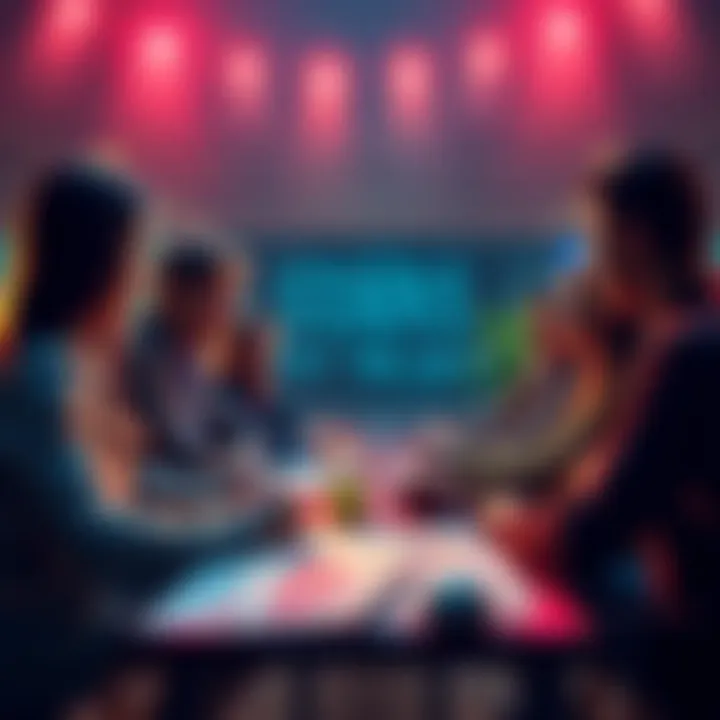 A group of people discussing tennis bets with charts and odds on a table