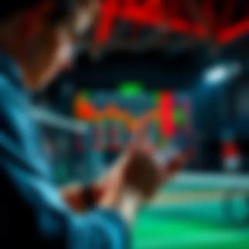 A person analyzing tennis match statistics and placing a bet on a smartphone