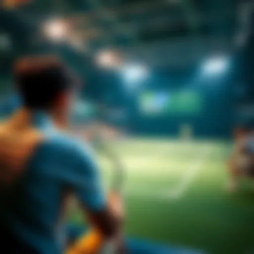 A tennis match in progress with players focused on the game, highlighting betting tips and analysis for upcoming games.