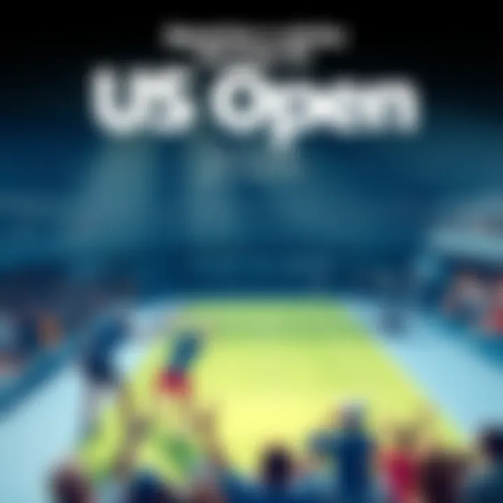 Tennis Match at US Open 2026 Players competing in a tennis match at the US Open 2026 with fans cheering in the background