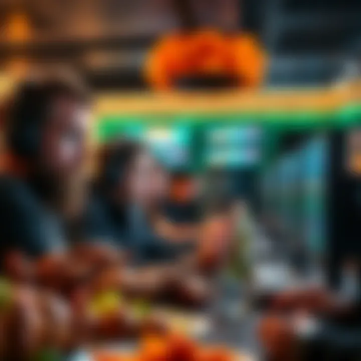 Players confused about Turducken Challenge rules during a Thanksgiving-themed betting game, looking at their screens with puzzled expressions.