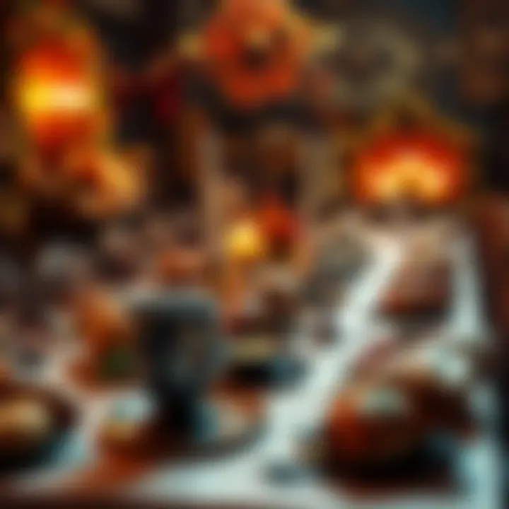 Thanksgiving Betting Picks A festive Thanksgiving scene featuring a table set with traditional food, alongside betting slips and a joyful atmosphere.