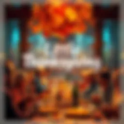 A joyful community gathering with people enjoying food and festivities for Little Thanksgiving.