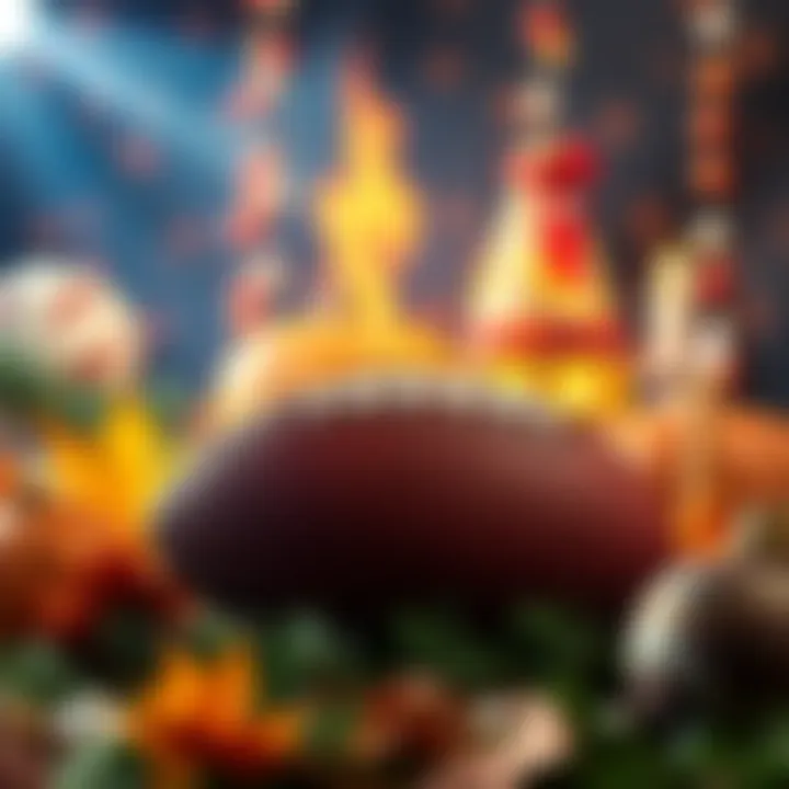 Thanksgiving NFL Betting A festive scene with a football and holiday decorations, representing Thanksgiving and NFL betting opportunities.