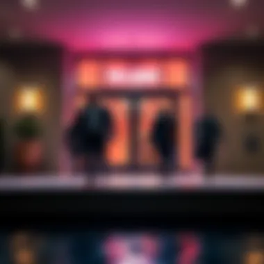 The Lodge staff walking out Former employees of The Lodge leaving the building after job cuts