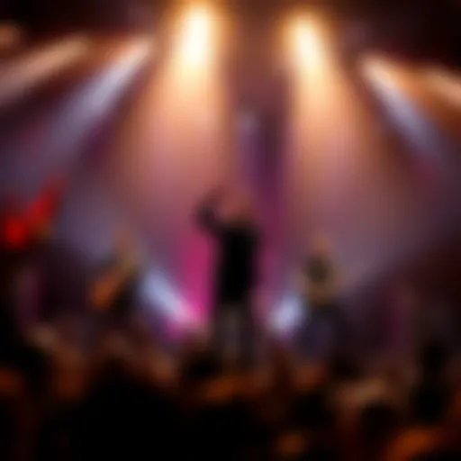 A dynamic live performance by The Script, showcasing the band and their energetic crowd