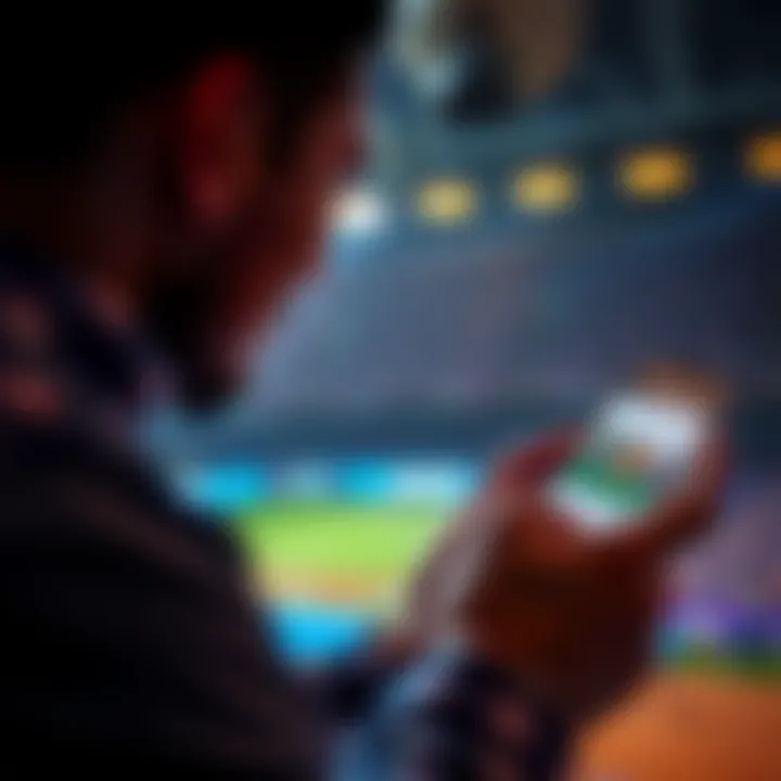 A person reviewing betting options on a sports app, focusing on a 3-leg parlay bet.