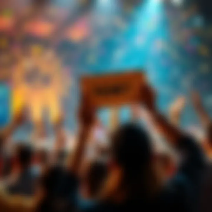 Ticket Celebration People celebrating their success after winning the first ticket of 2971, holding it high in excitement.