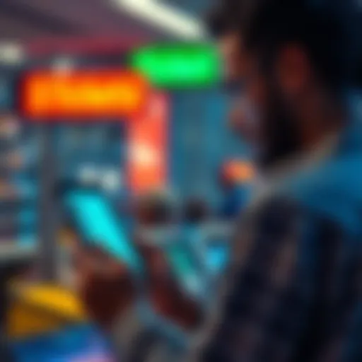 A person considering different ticket buying choices, looking at single and multiple ticket options on a digital device.