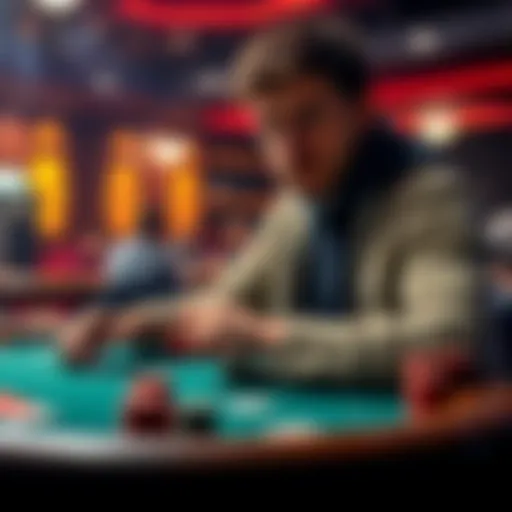 Tim Pool playing poker, focused and strategizing at a table with cards and chips