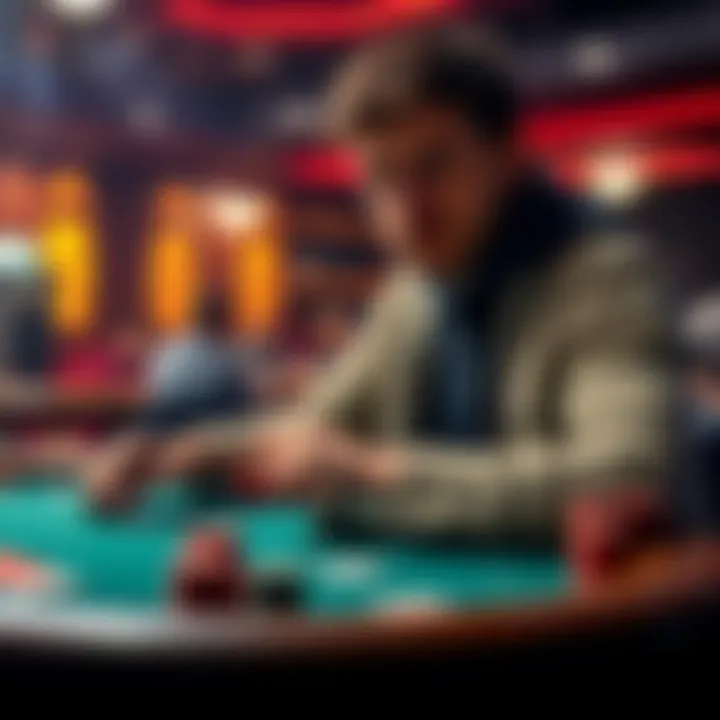 Tim Pool at a poker table Tim Pool playing poker, focused and strategizing at a table with cards and chips