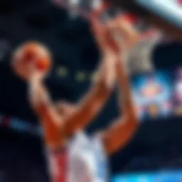 Tinsley making a shot during the game, showing his focus and determination