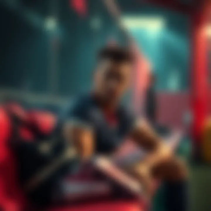 A fatigued athlete sits on the bench contemplating financial choices, with a look of concern on their face.
