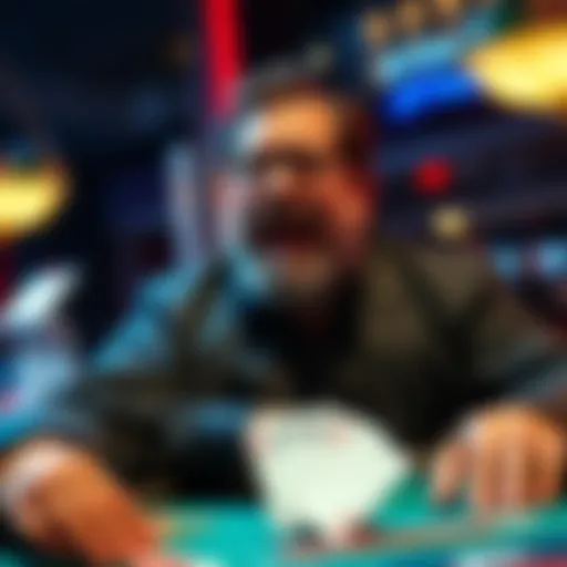 Todd Brunson celebrating after eliminating opponents with a winning hand of aces in the WSOP Main Event