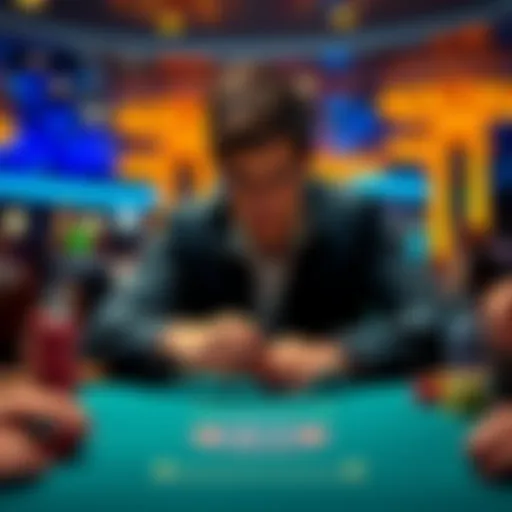 Tom Dwan playing poker at the high-stakes table in Aria, surrounded by intense focus and excitement.