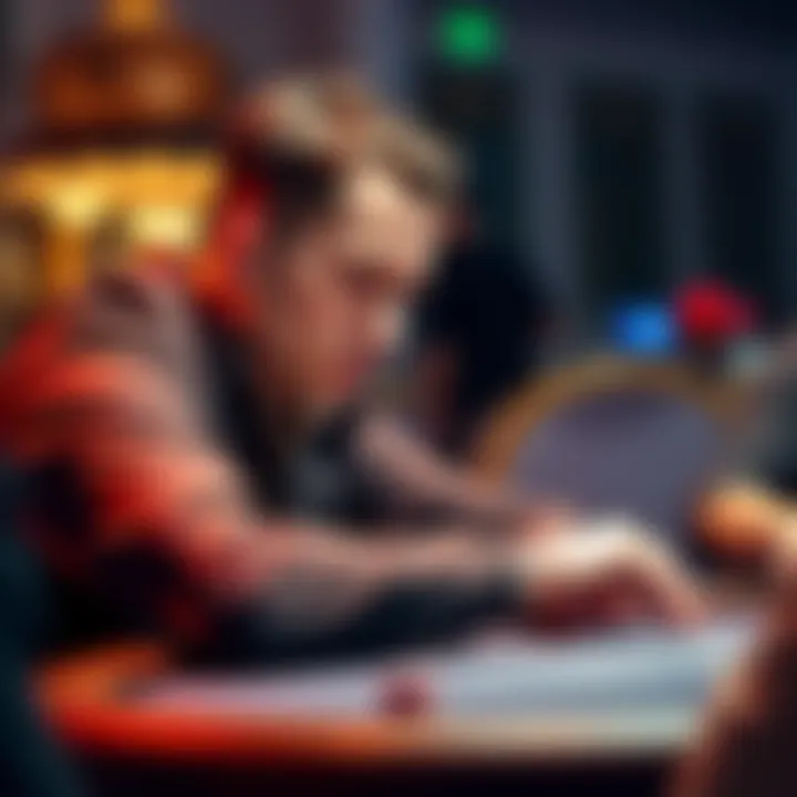 Tom Dwan at a poker table, focused and strategizing his next move
