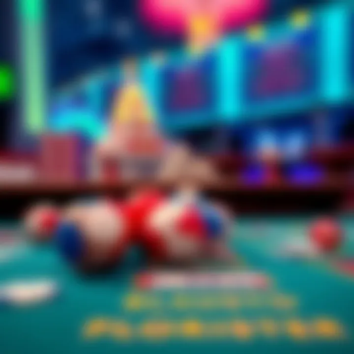 Top Casino Games Keno balls and Blackjack cards on a gaming table