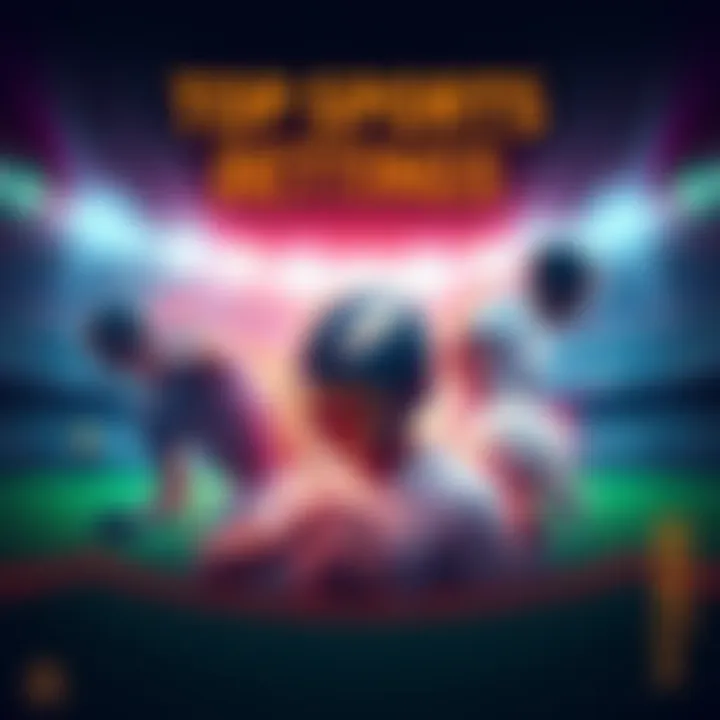 Illustration showing three different sports with betting odds highlighted.