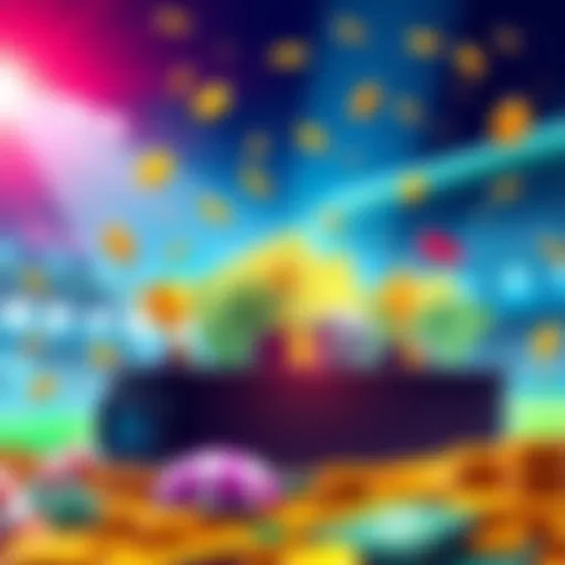 An illustration showing different betting options with symbols of money and potential winners