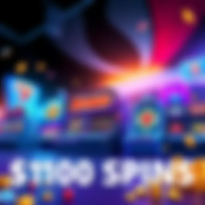 Top Game Providers for $100 Spins An illustration showing popular game providers and slot machines for a $100 bonus spins promotion