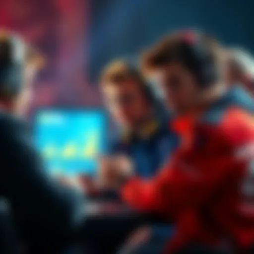 A heated debate among players about who dominates the game, with charts and stats visible.