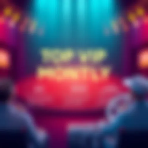 A graphic showing criteria for qualifying as a Top VIP Monthly with a focus on performance and betting requirements.