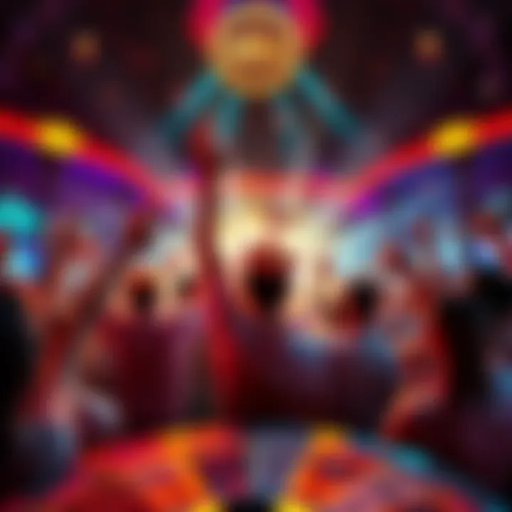 A visual representation of people celebrating as they achieve spins during a tournament at CrownCoinsCasino.