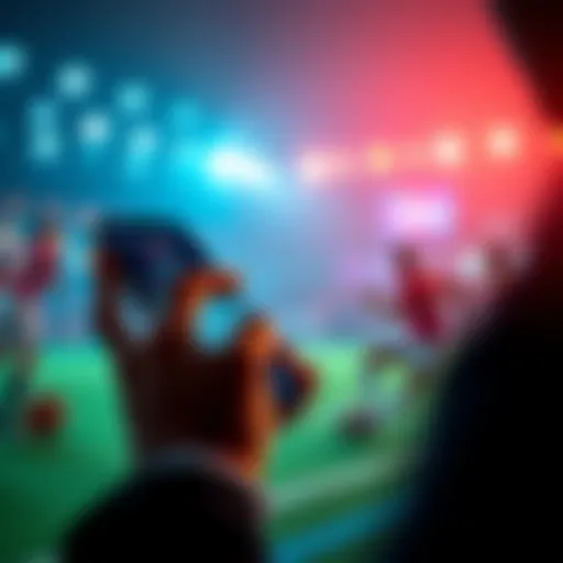 A person using a mobile app to track sports bets and analyze their financial situation