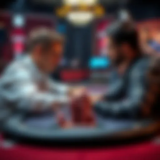 Malcolm Trayner and Lucas Jumalon faced off intensely at the WSOP Main Event table, with chips stacked high and tension in the air.