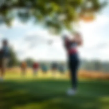 Golfers competing on the Wissahickon Golf Course during the Truist Championship 2025