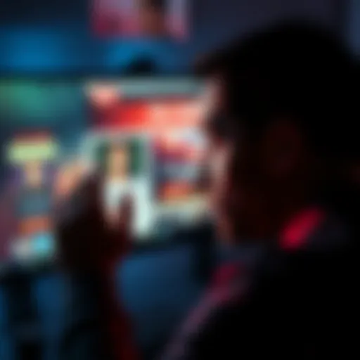 A worried person looking at a computer screen displaying a questionable website, symbolizing doubts about Gamba sites being reliable.
