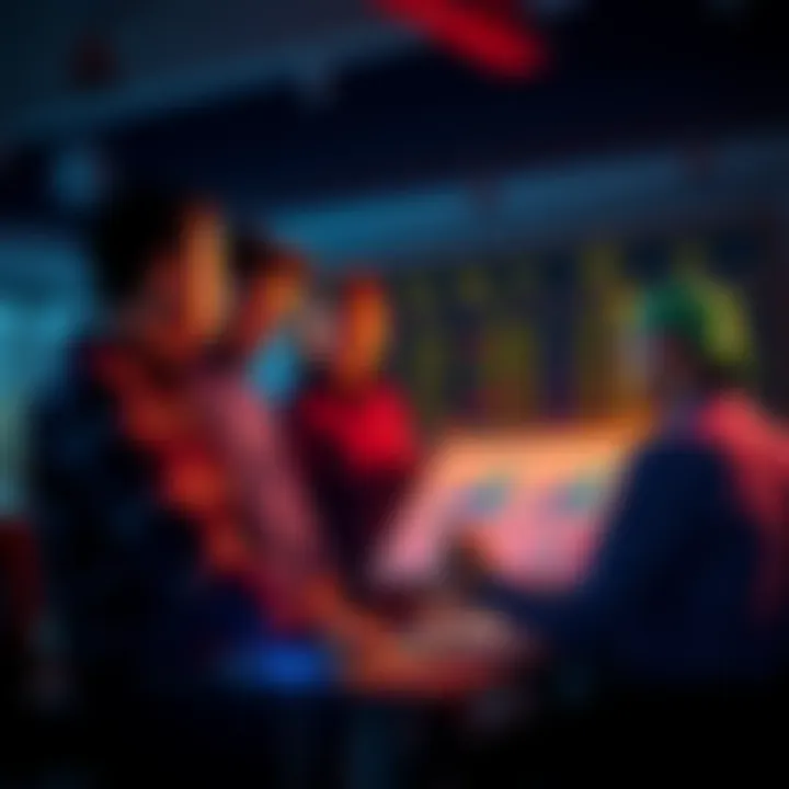 Trusted Betting Community A group of people discussing betting strategies with charts and graphs in front of them