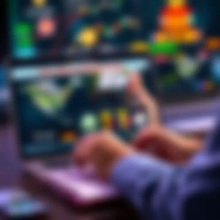 A person checking a gambling website on a laptop with a notepad and pen, highlighting important factors for safe betting